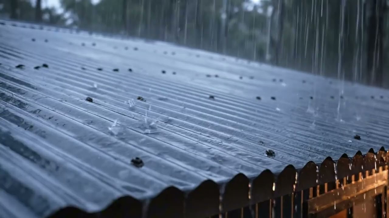 Rain on Tin Roof ASMR 🌧️ No Ads | Deep Sleep, Relaxing Rain Sounds for Study & Stress Relief
