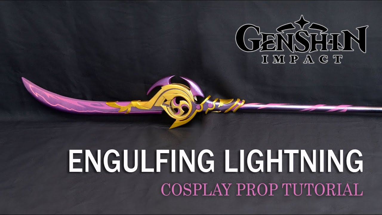 Engulfing Lightning  - Genshin Impact cosplay prop DIY tutorial Raiden Shogun Ei Baal lance polearm