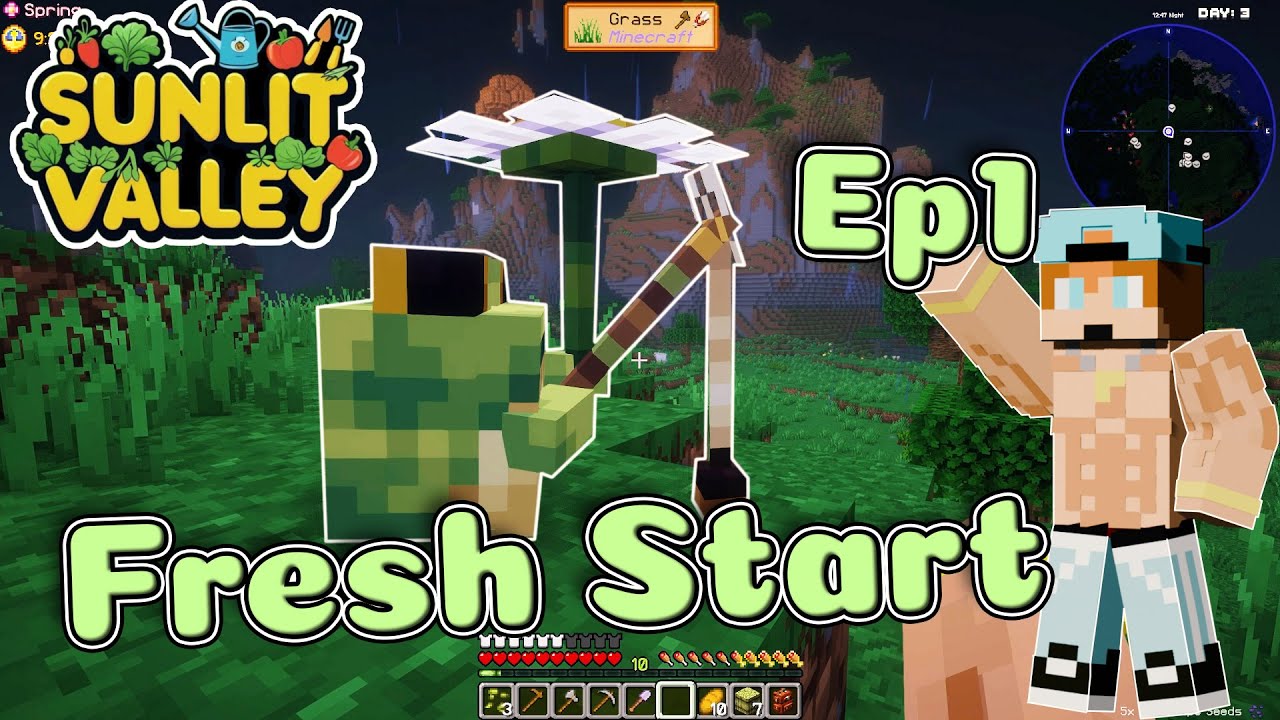 Sunlit Valley EP1 Лучшая модифицированная игра-ферма для Minecraft?!?