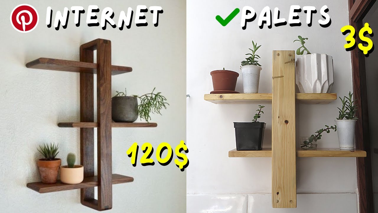 COMO HACER PORTA MACETAS con MADERA de PALETS, TARIMAS - DIY