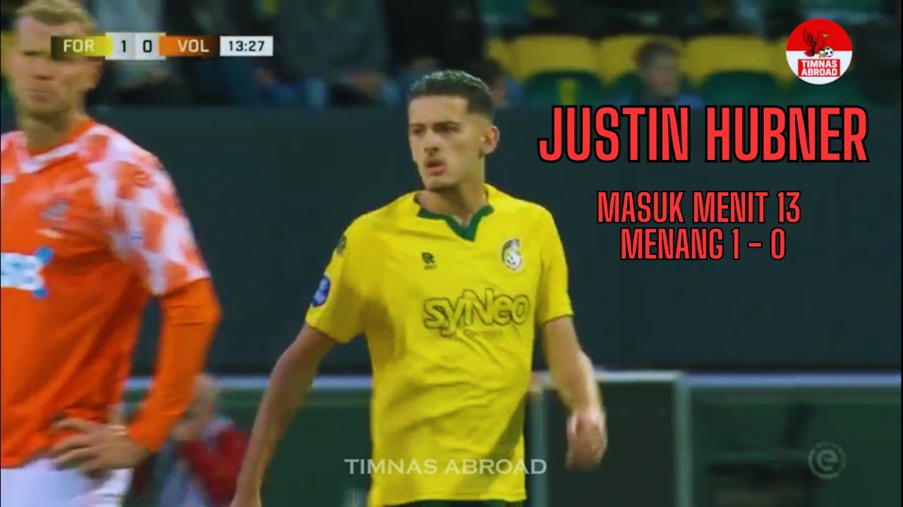 Justin Hubner masuk menit 13 menang 1 - 0 dikandang || Fortuna Sittard vs Volendam ||