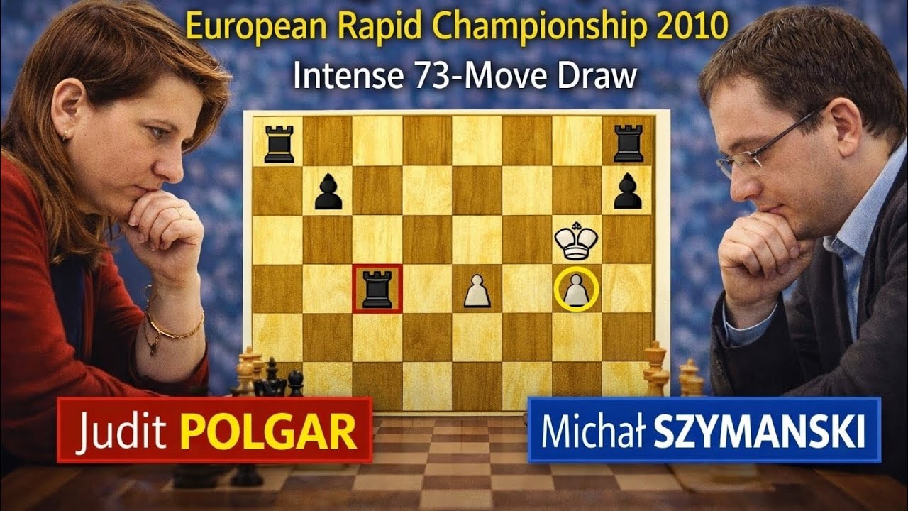 Judit Polgar vs Michal Szymanski ◉ European Rapid Championship 2010 | Intense 73-Move Draw