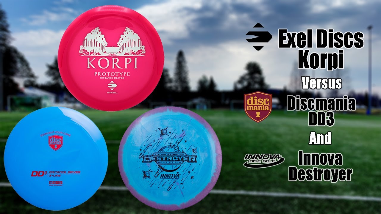 [ENG] Exel Discs Korpi versus the Discmania S-Line DD3 and Innova Halo Star Destoyer | Deuzdiscgolf