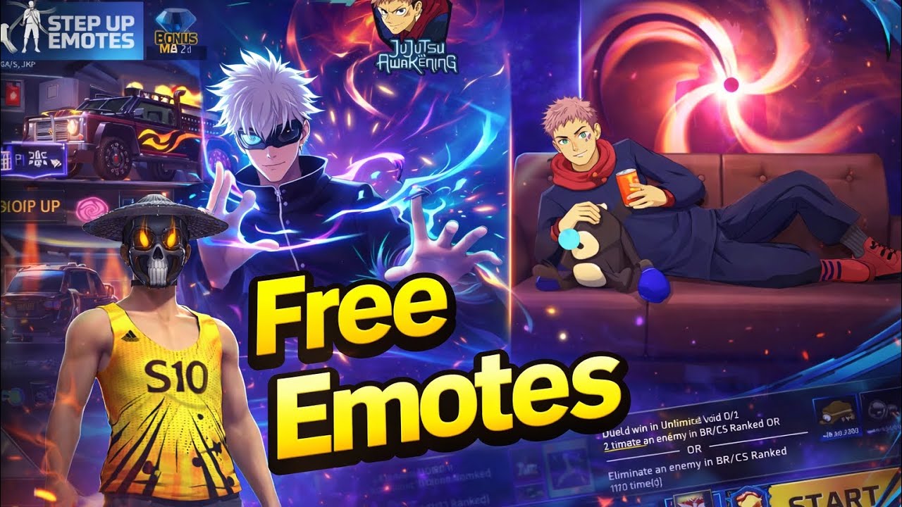 Free Fire Free Emotes | Free Fire Double Diamond Event | Free Fire Max 