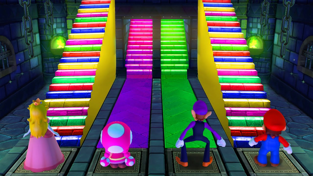 【マリオパーティ10】ミニゲームピーチVsキノピオVsワルイージVsマリオ(COM最強 たつじん)
