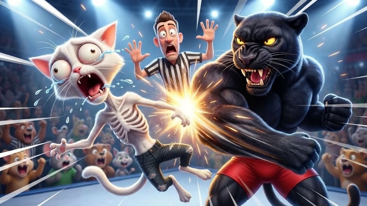 Skinny Cat Fights to Become a Champion to Save His Mother – A Courage Story