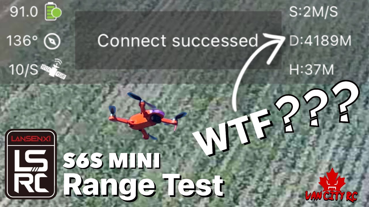Мини-дрон с GPS-навигатором LSRC S6S, бесщеточный, тест дальности