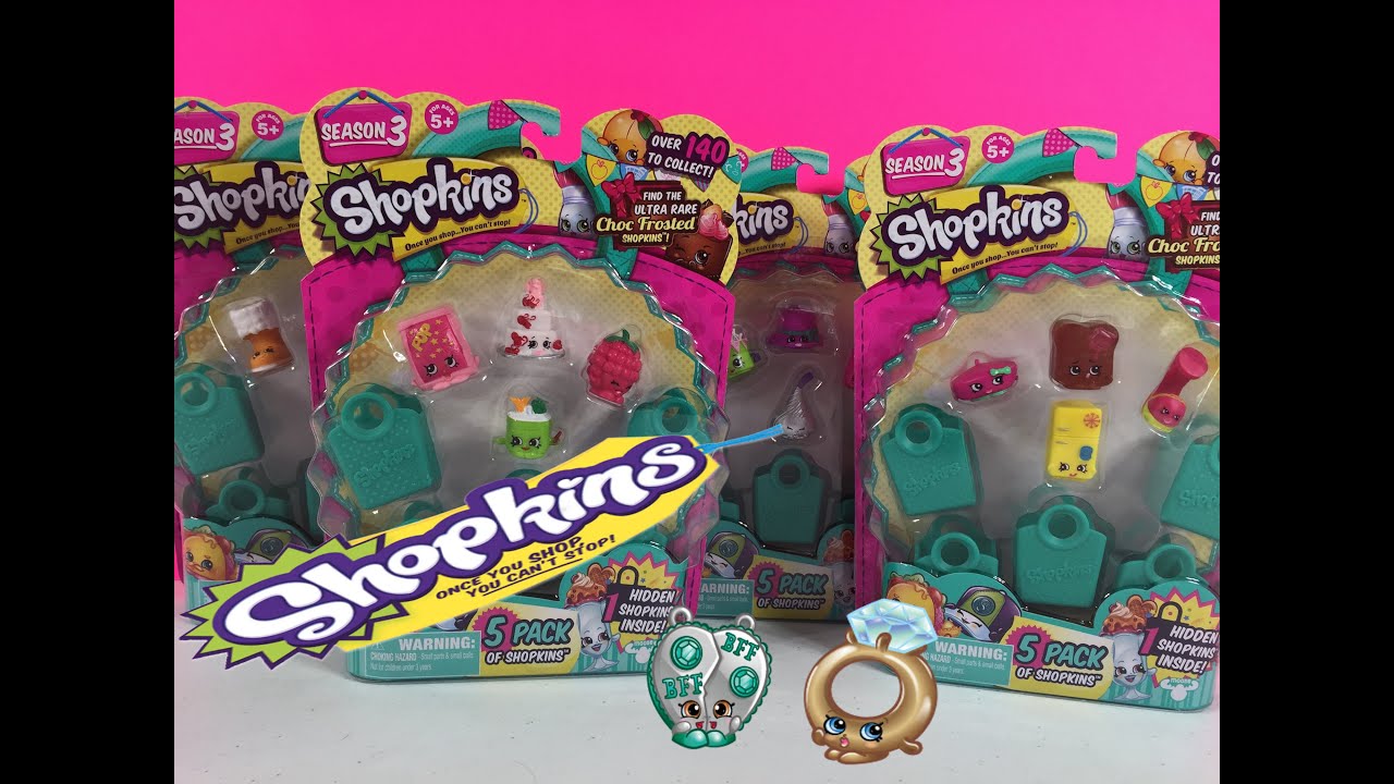 Shopkins NEW CHARACTERS Season 3 5 Pack Unboxing | PSToyReviews