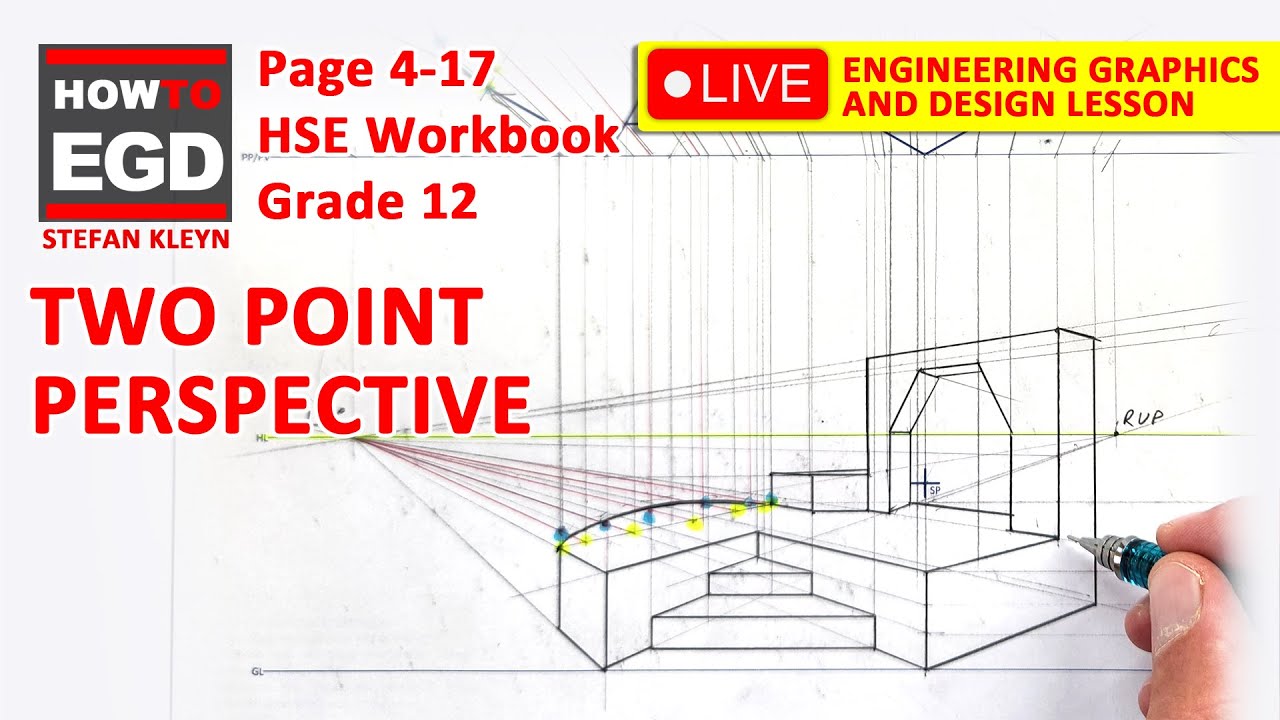 How to draw a Two Point Perspective - HSE | Page 4-17 | Grade 12