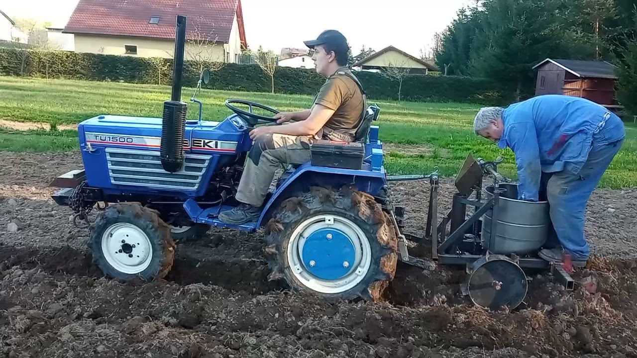 Sázení brambor 2021 /Iseki TU 1500 + sazečka domácí výroby