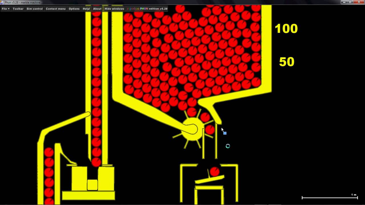 VIRTUAL MARBLE RUN - I - [Algodoo]