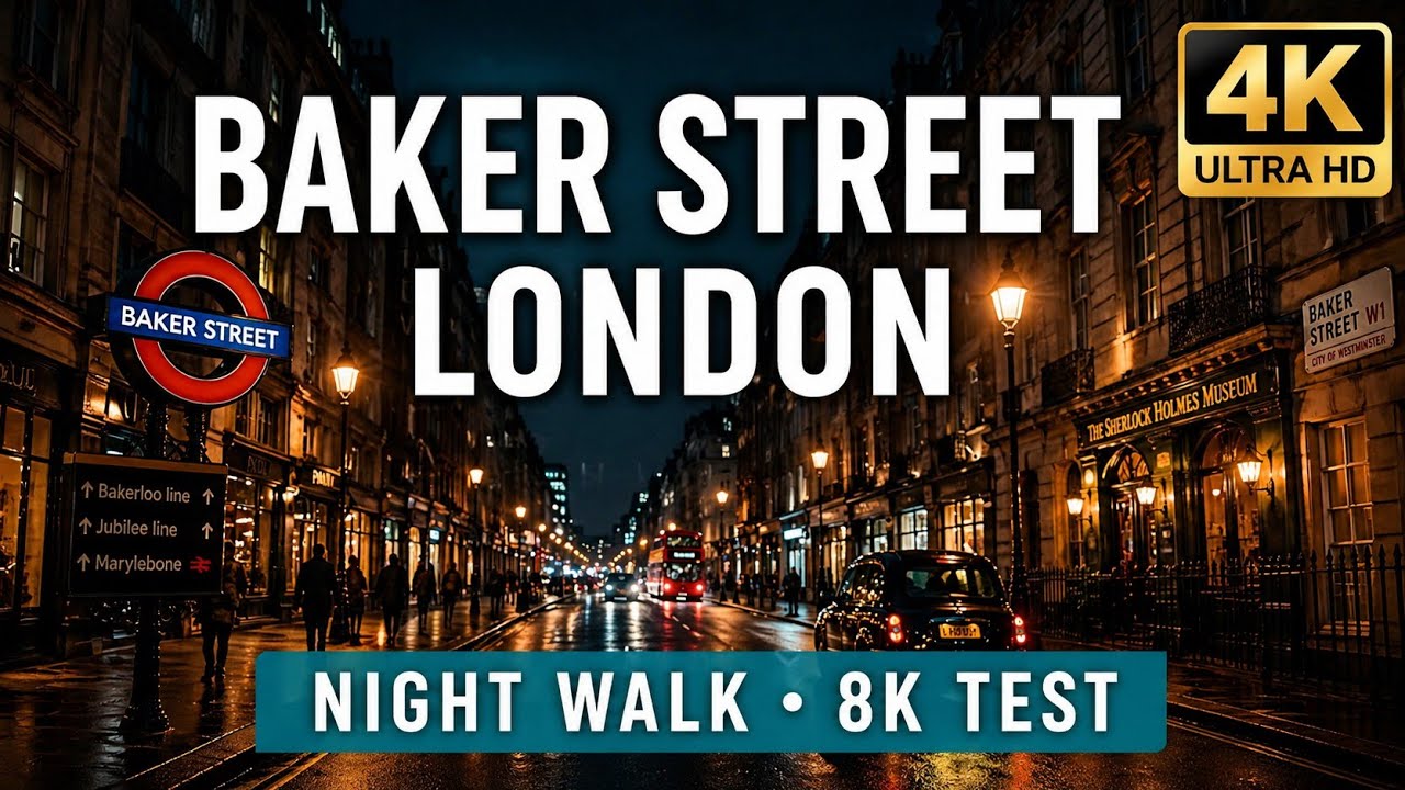 DJI Osmo Action 6 Low Light Test: 8K Night Walk through Baker St, London 🌙