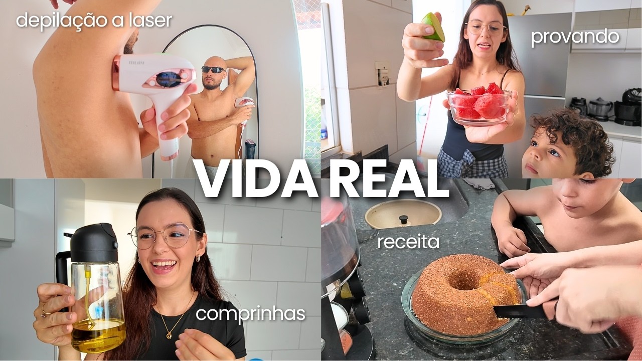 Testando depilador a laser, comprinhas no tiktok shop, bolo com 2 ingredientes e rotina da manhã