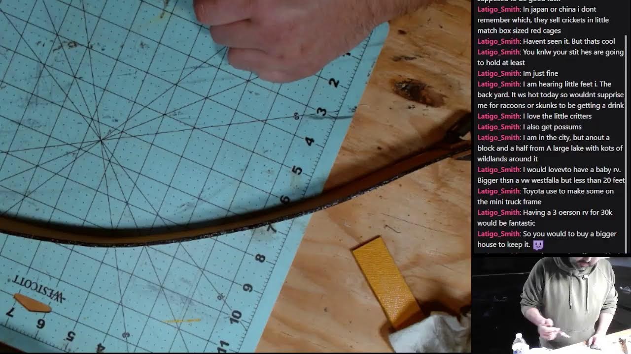 Making a leather hatband