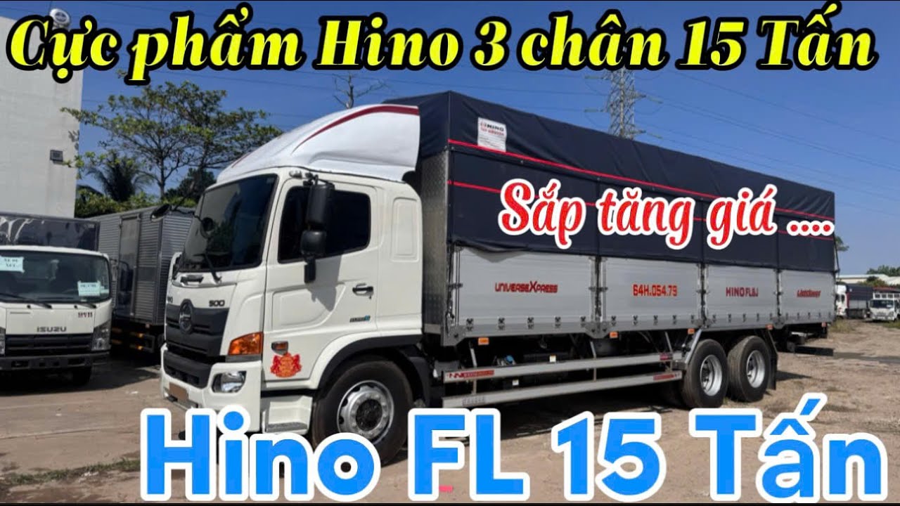Báo Giá Cực Phẩm 3 Chân 15 Tấn | Hino FL 15 Tấn Mui Bạt | Hino 3 Chân Euro5