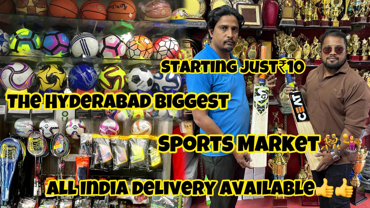 The Hyderabad biggest🏏😱sports market starting Just₹10😊all India delivery available👍full information￼