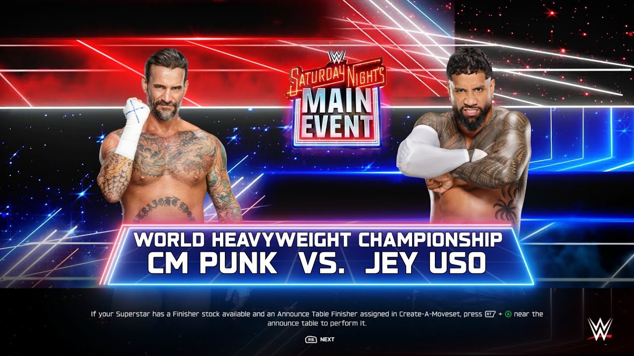 WWE 2K25 — Cm Punk против Jey Uso | Матч за чемпионство на SNME 2025