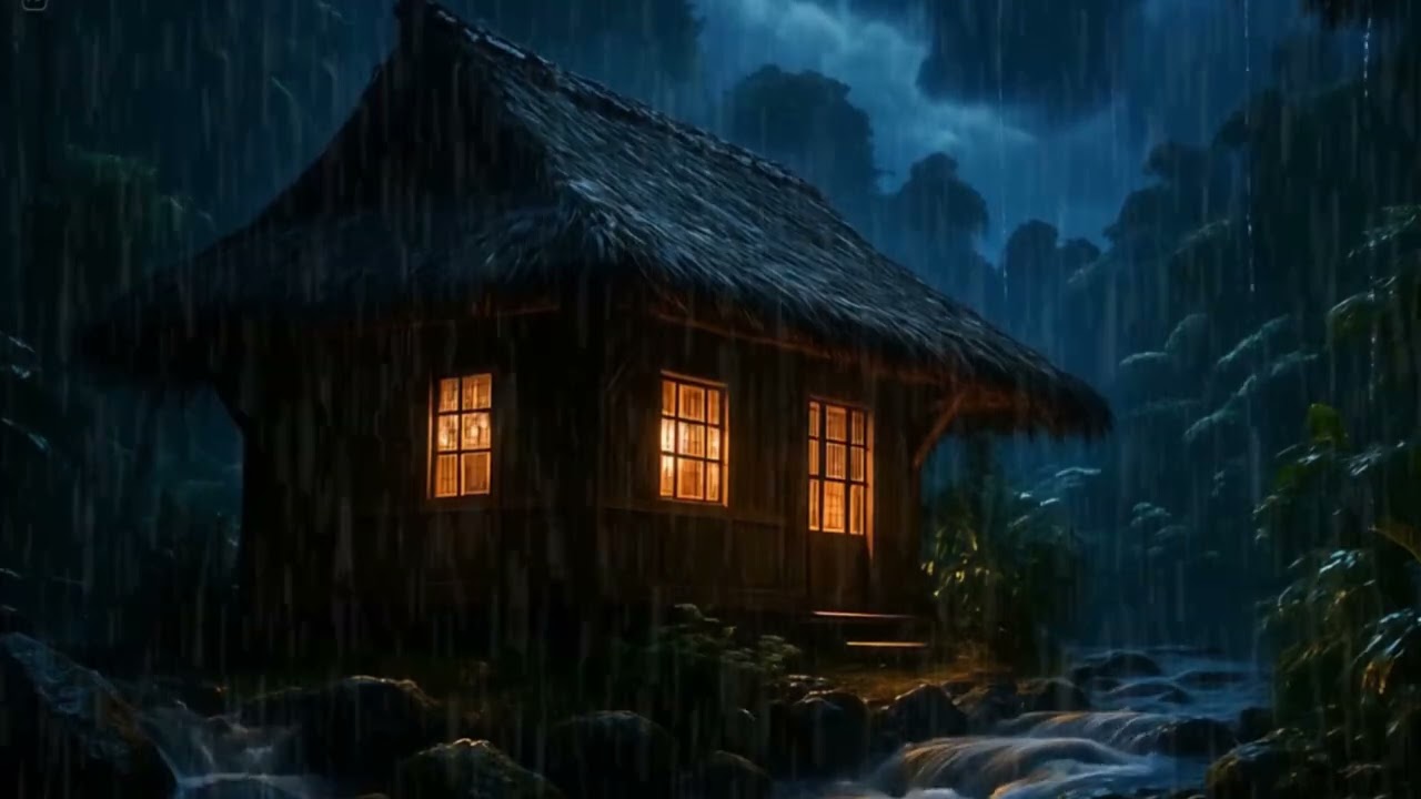 Heavy Rain Sounds for Sleep 🌙 Deep Relaxation with Rain ASMR for Stress And Insomnia