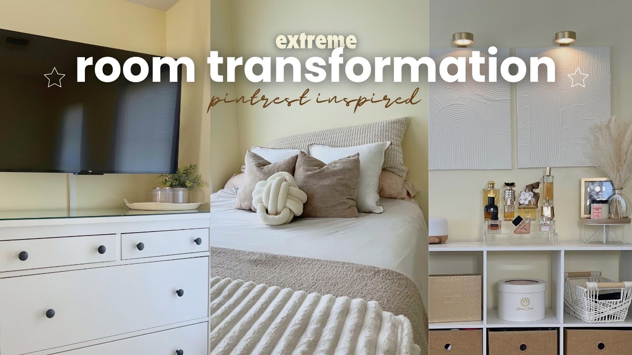 *extreme* ROOM TRANSFORMATION 2024 | Pinterest Inspired Bedroom Makeover