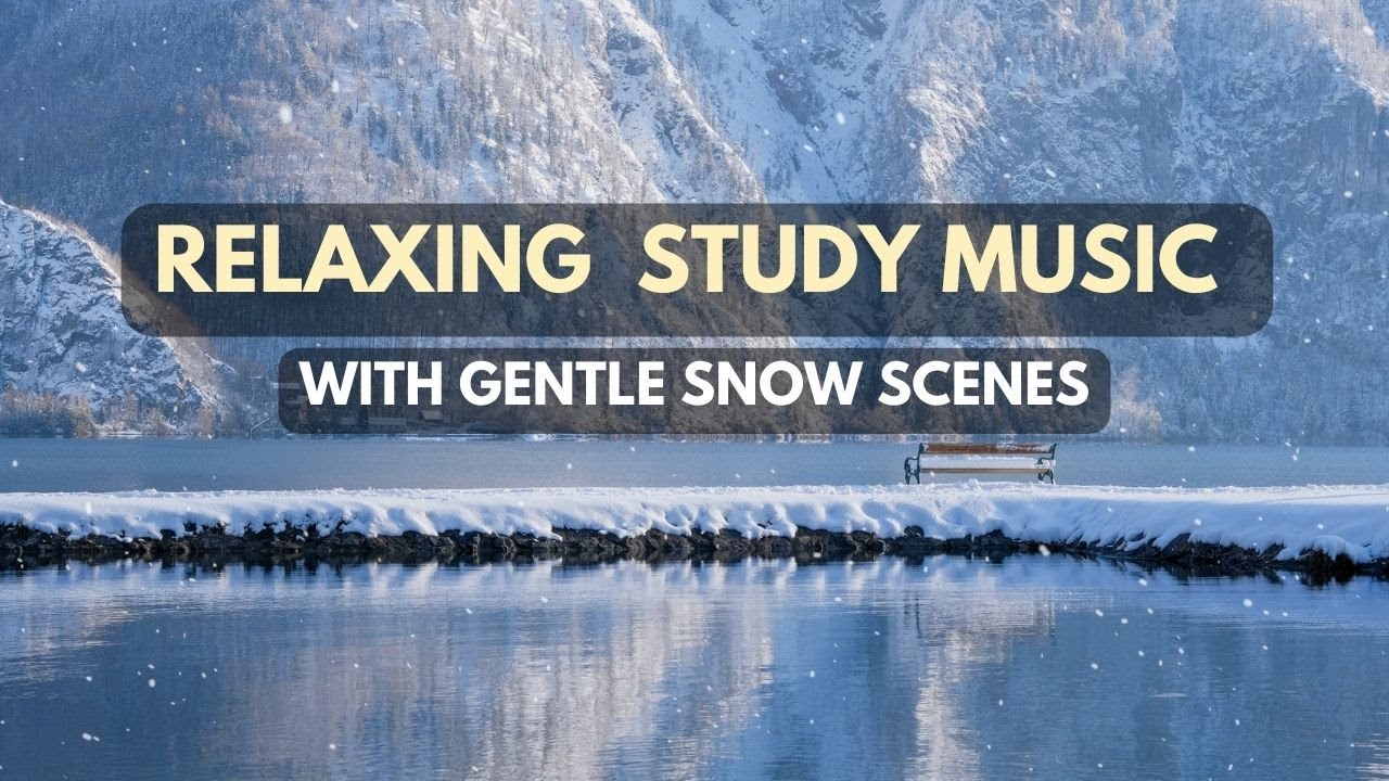 Relaxing Winter Piano Music with Gentle Snow Scenes