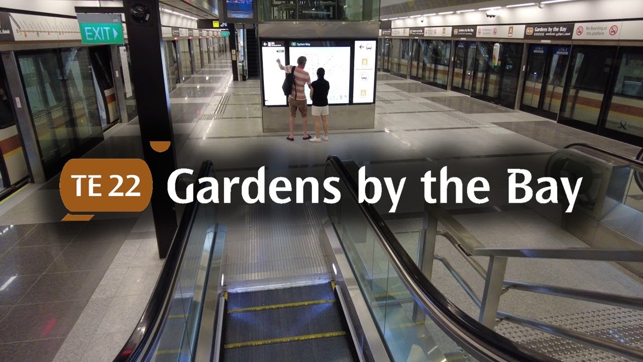 TE22 Gardens by the Bay MRT Station: Platforms to Exit 1 | Thomson-East Coast Line