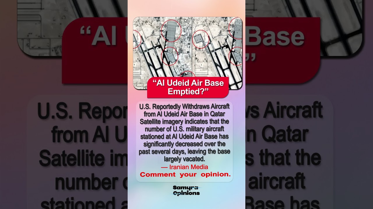 U.S. Pulls Aircraft from Qatar's Al Udeid Air Base, Reports Say #trendingnow #geopolitics