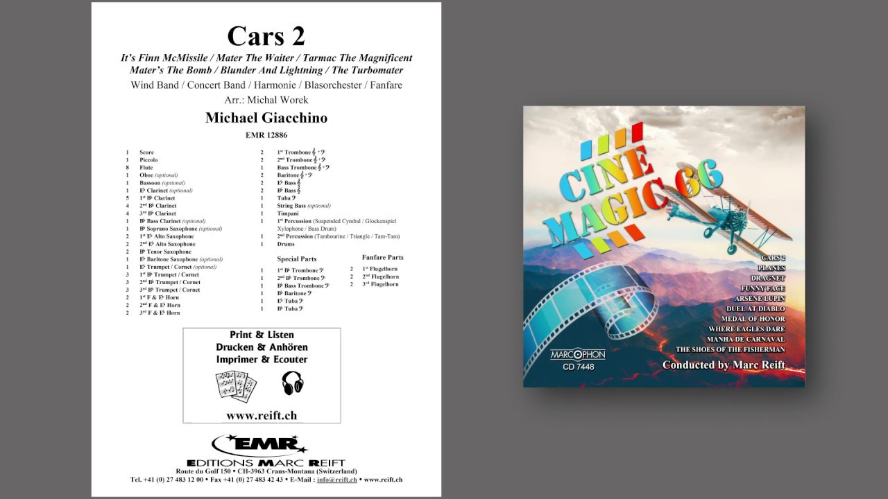 Editions Marc Reift – Michael Giacchino: Cars 2 - for Concert Band