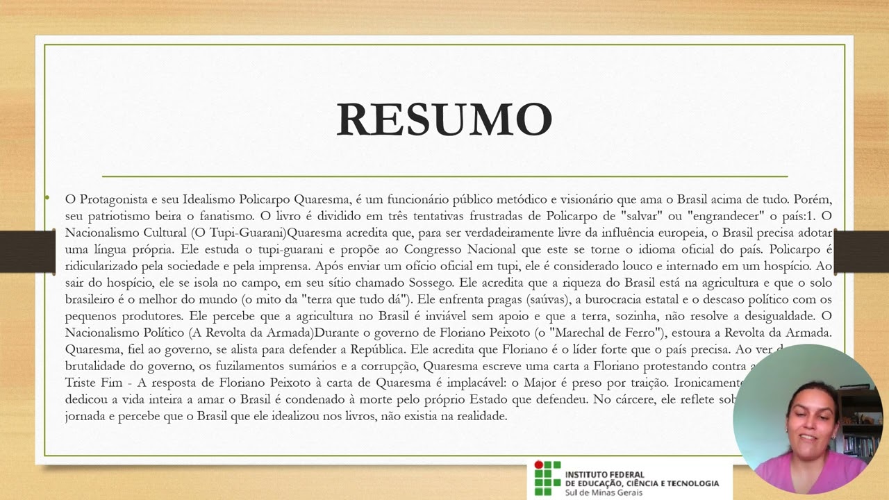 analise de o triste fim de Policarpo Quaresma