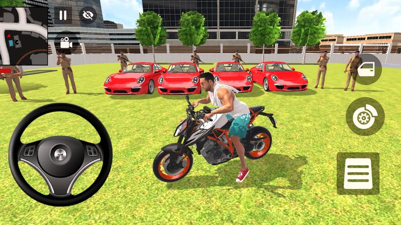 🎮Franklin order by 4️⃣ super porsche car 🚗 in indian theft bike auto simulator 🎮