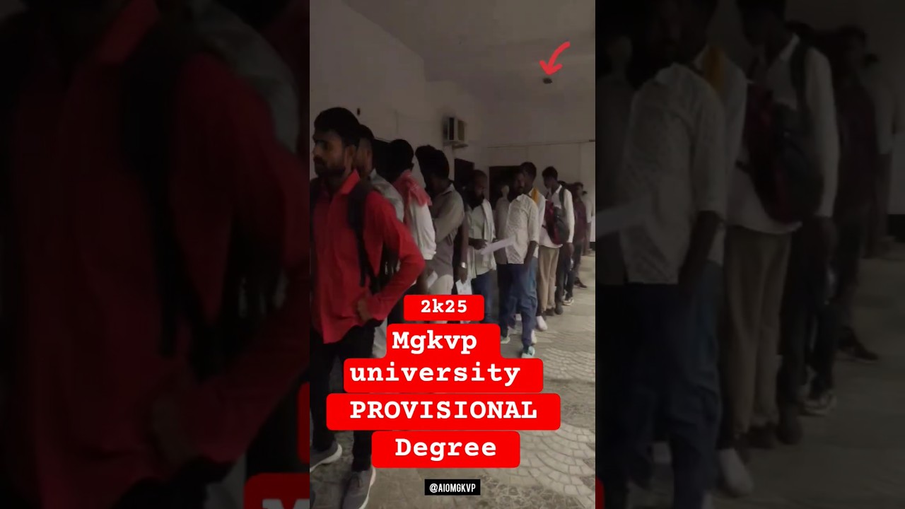 Mgkvp degree or provisional degree application form 2025 full process कैसे aply करें? किस counter पर