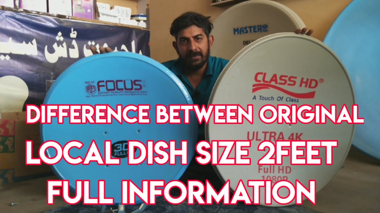 Difference between original Dish & Local size 2feet/2/5 full information