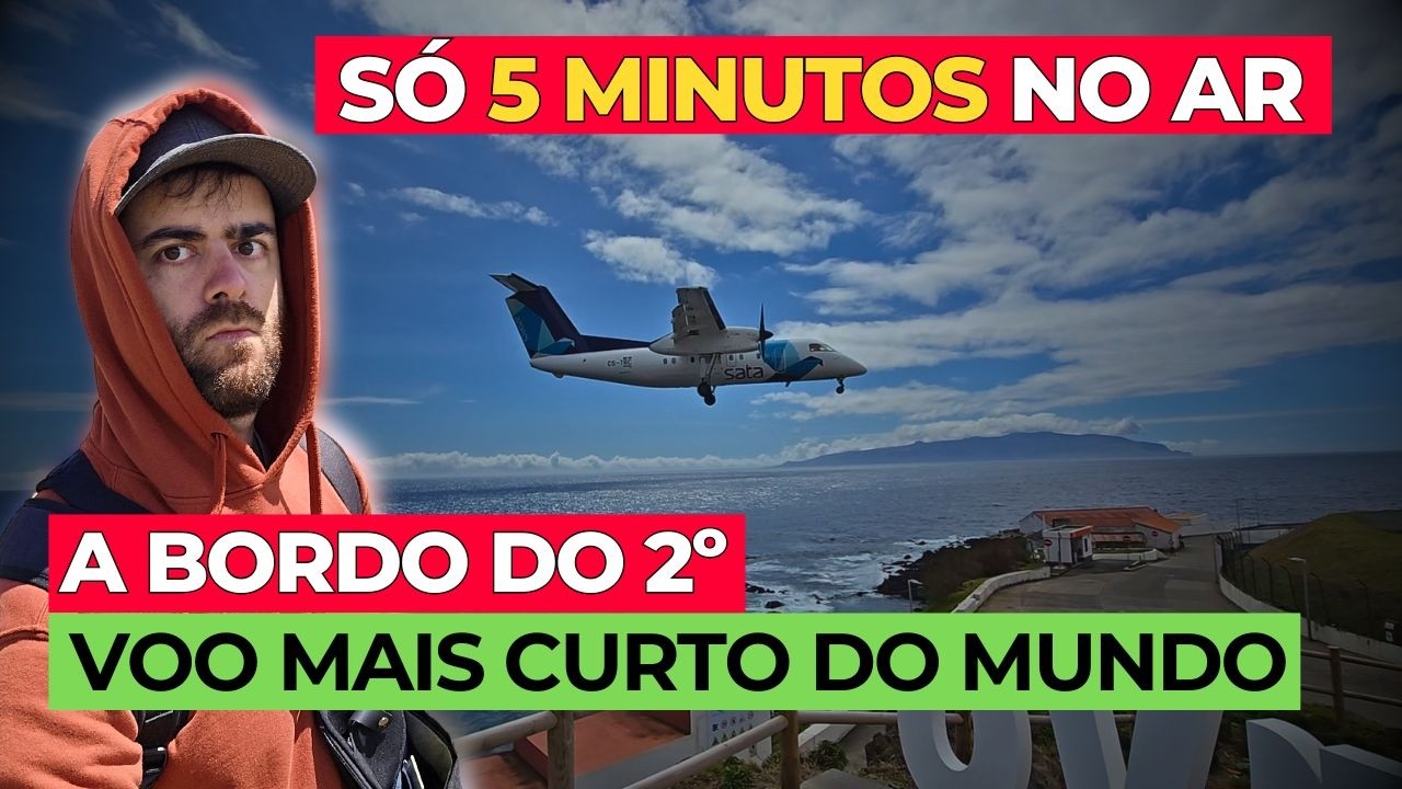 A Bordo do Voo Mais Curto de Portugal - 5 Minutos no Ar.
