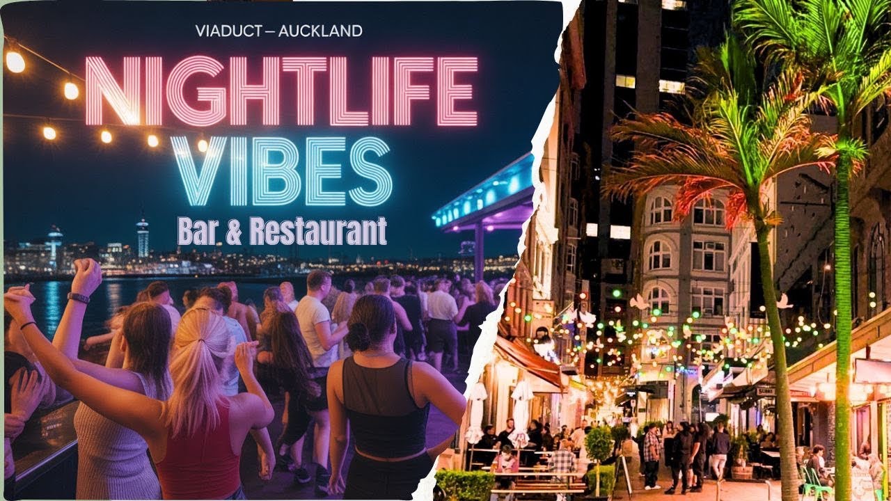 Auckland Nightlife Walking Tour 🇳🇿 | CBD, Queen Street & Viaduct Harbour at Night (4K)