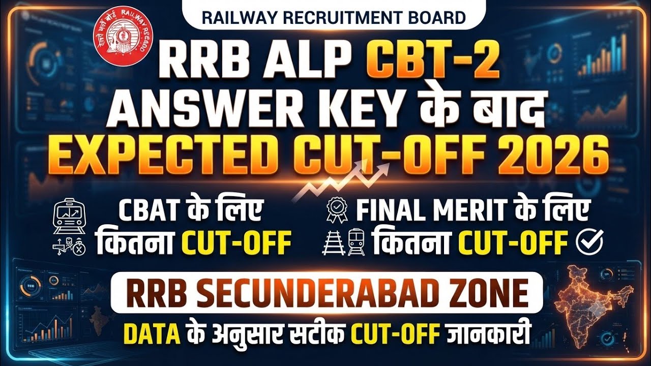 RRB ALP CBT-2 Expected Cut-Off 2026 After Answer Key | RRB ALP CBT-2 Cut-Off Secunderabad Zone