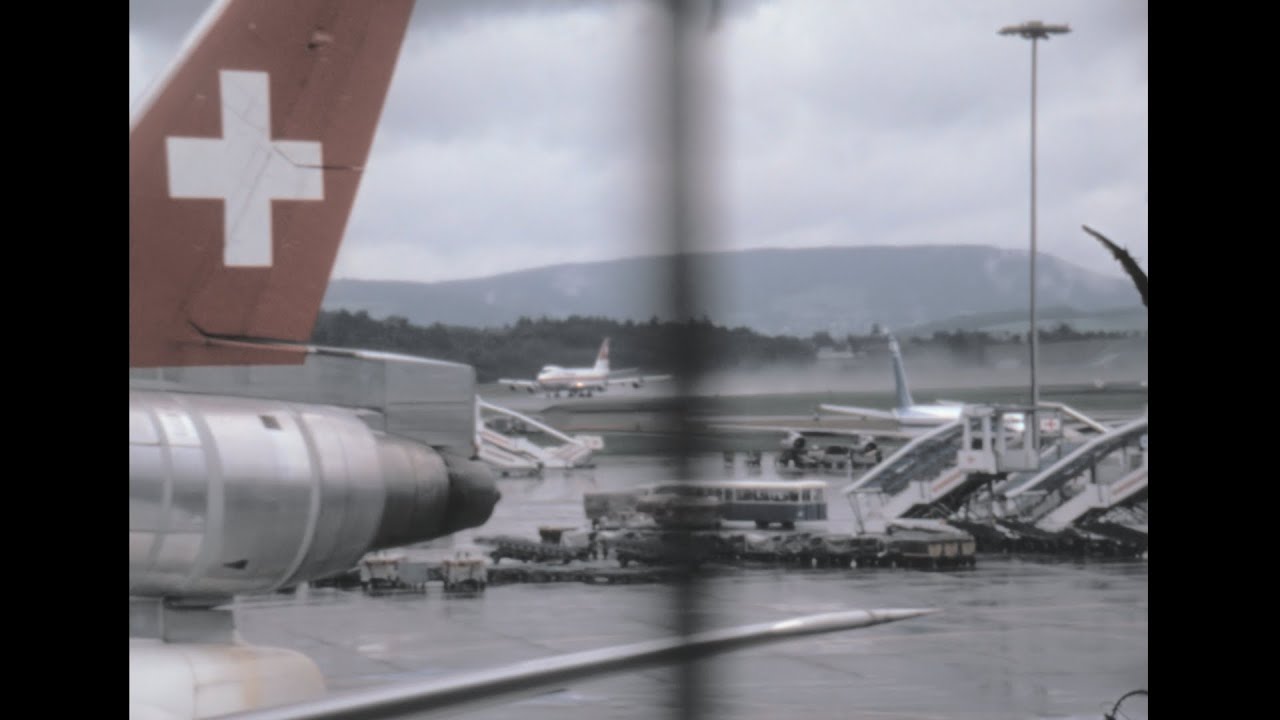 Zurich (Kloten Airport) 1975 archive footage