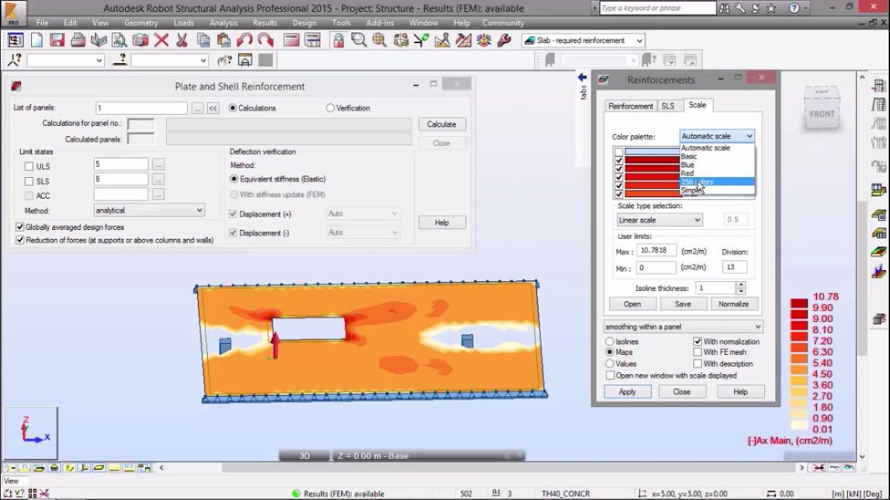 Exercise 8 - Part 3 - Defining and Analyzing a Concrete Floor (Robot Structural Analysis)