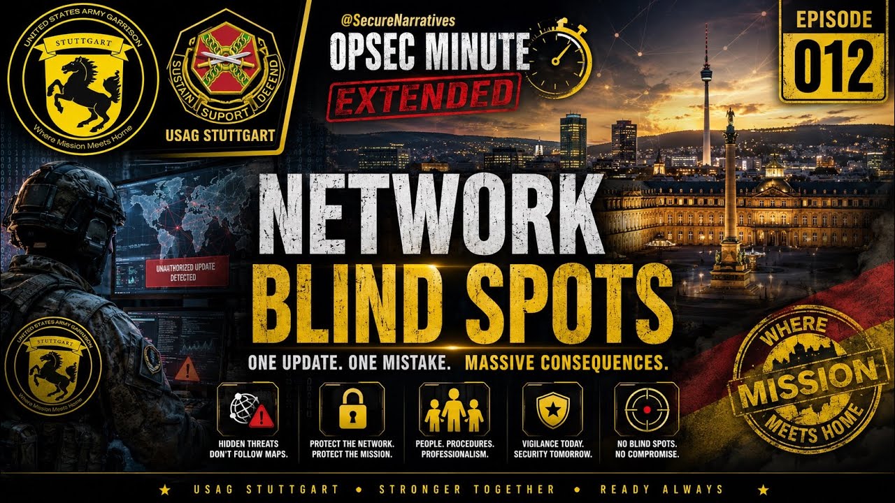 OPSEC Minute - Extended -- 012, Network Blind Spots...