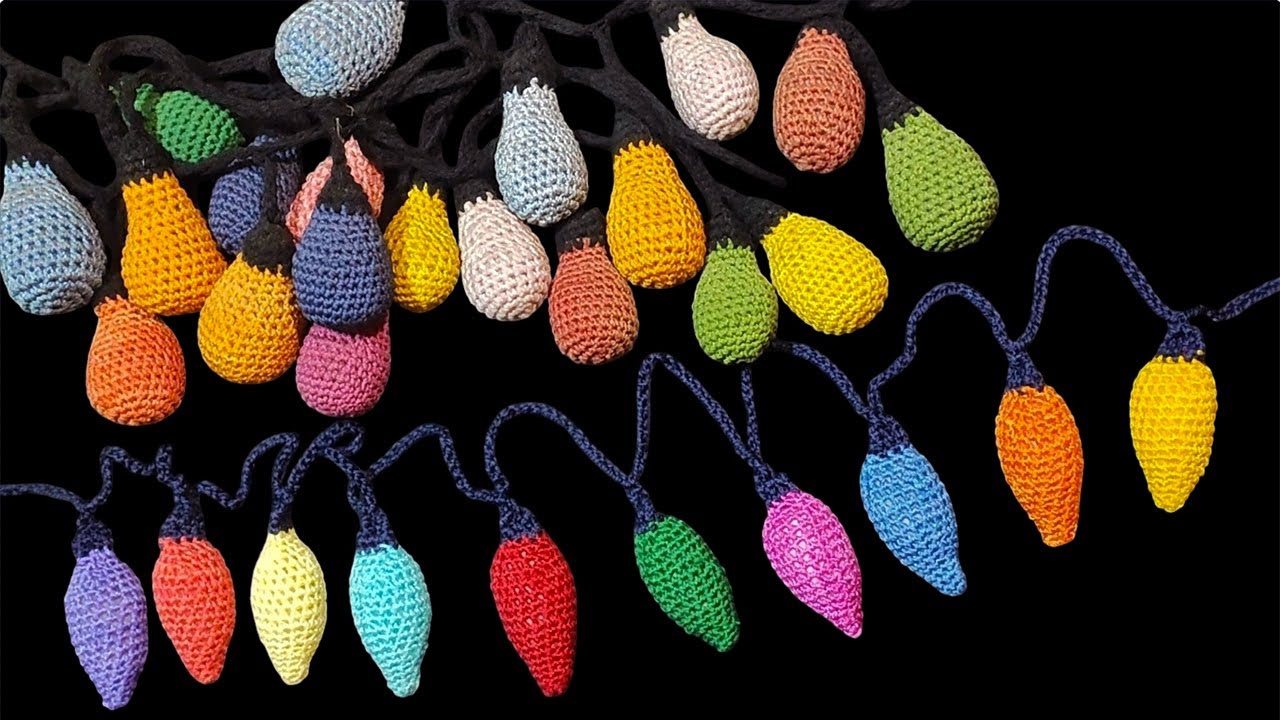 زينةرمضان فرع المبات كروشيه |  Crochet Ramadan Light Garland