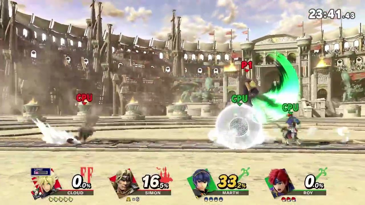 SSBU:Red Team VS Green Team - Coliseum Match 1