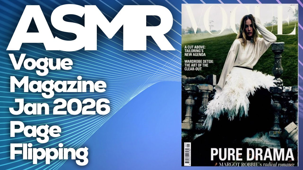 ASMR Magazine Page Flipping: Vogue Magazine January 2026, StevenAntonyASMR