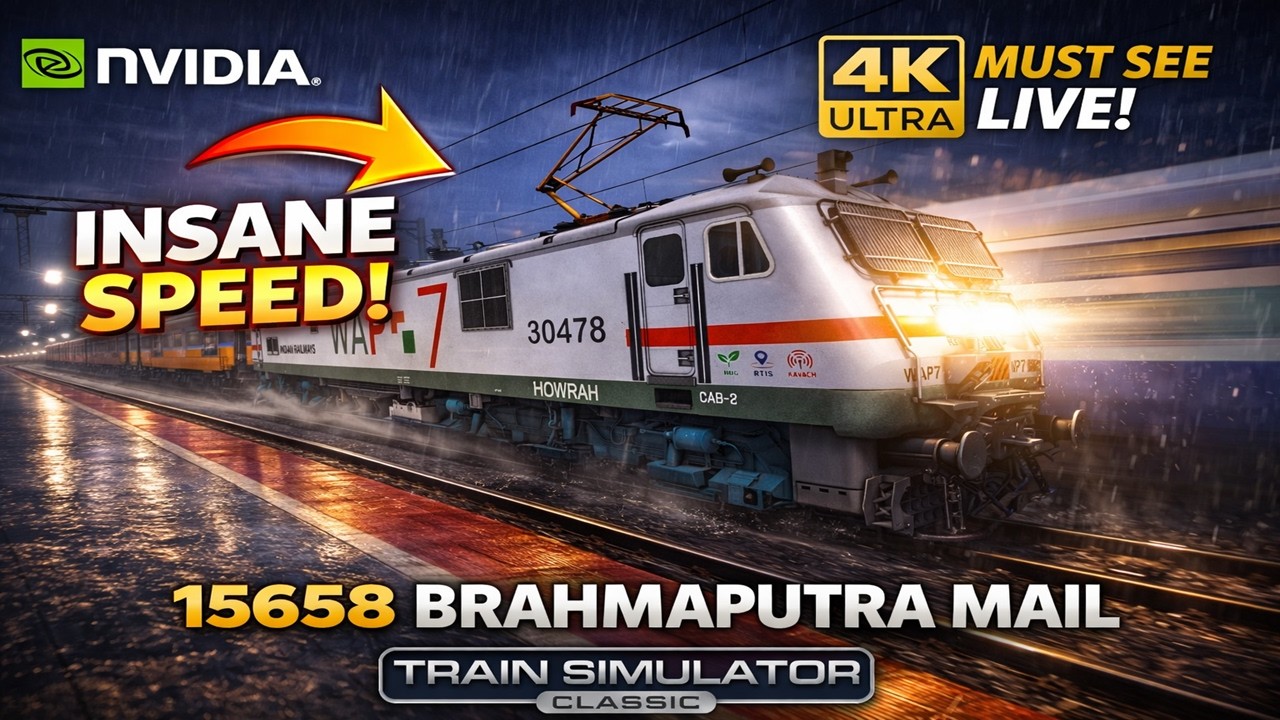 15658 BRAHMAPUTRA MAIL LIVE RAILWORKS..#indianrailways #railworks #gaming #live