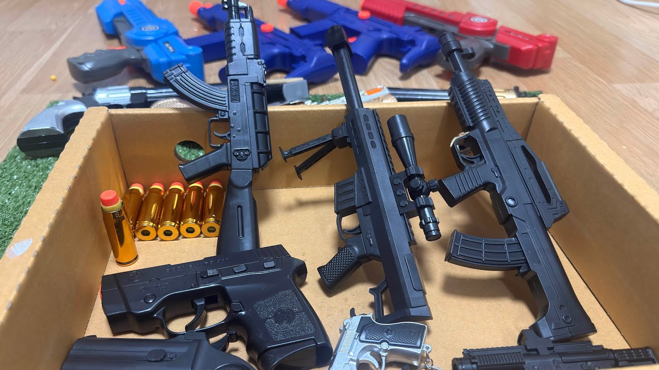 Testing the new mini gun M5,AK47,M416,AWM,shotgun,rifle shot, snapshot rifle,mp5,,,