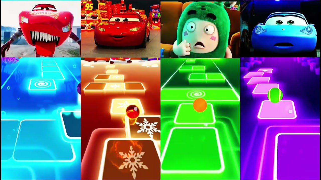 mix- lightning McQueen vs funny cars mix super star EDM Rush gameplay meme song cover 