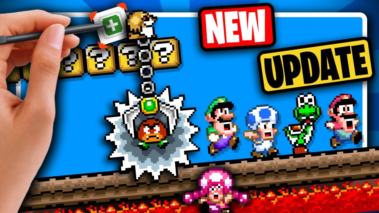Mario Maker Game for PC & Mobile?! - Let's make a NEW UPDATE level! (SMM World Engine)