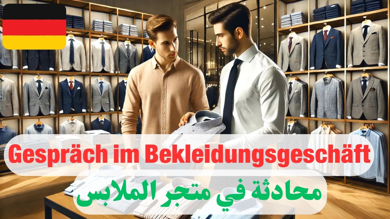 كيف تتسوق في محل الملابس بالالمانية - تعلم العبارات الأساسية