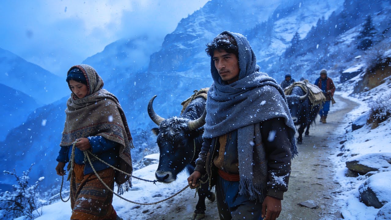 La Vita Reale nelle Montagne dell’Himalaya — Come le Famiglie Sopravvivono al Freddo in Nepal