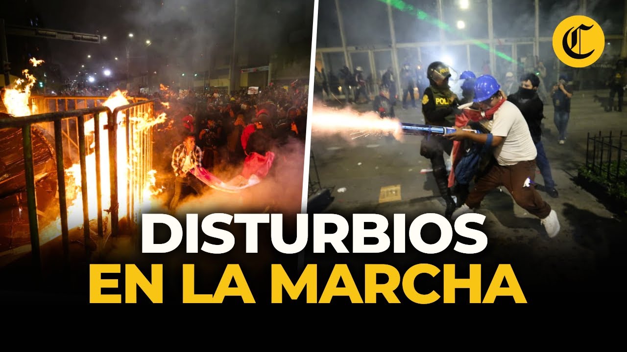 Incidentes frente al congreso durante la marcha del 15 de octubre en Lima | El Comercio