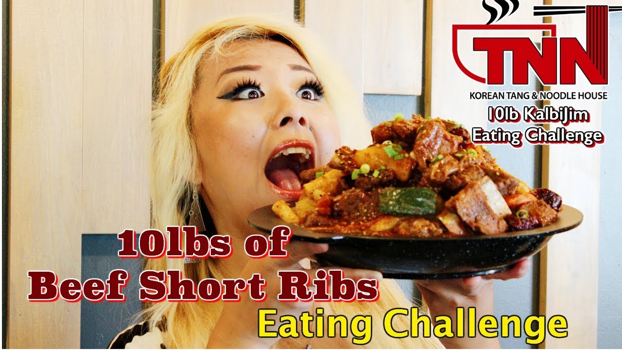 10lbs KalbiJim 갈비찜 (Beef Ribs) Eating Challenge ft. Freakeating | Tang & Noodle House | RainaisCrazy