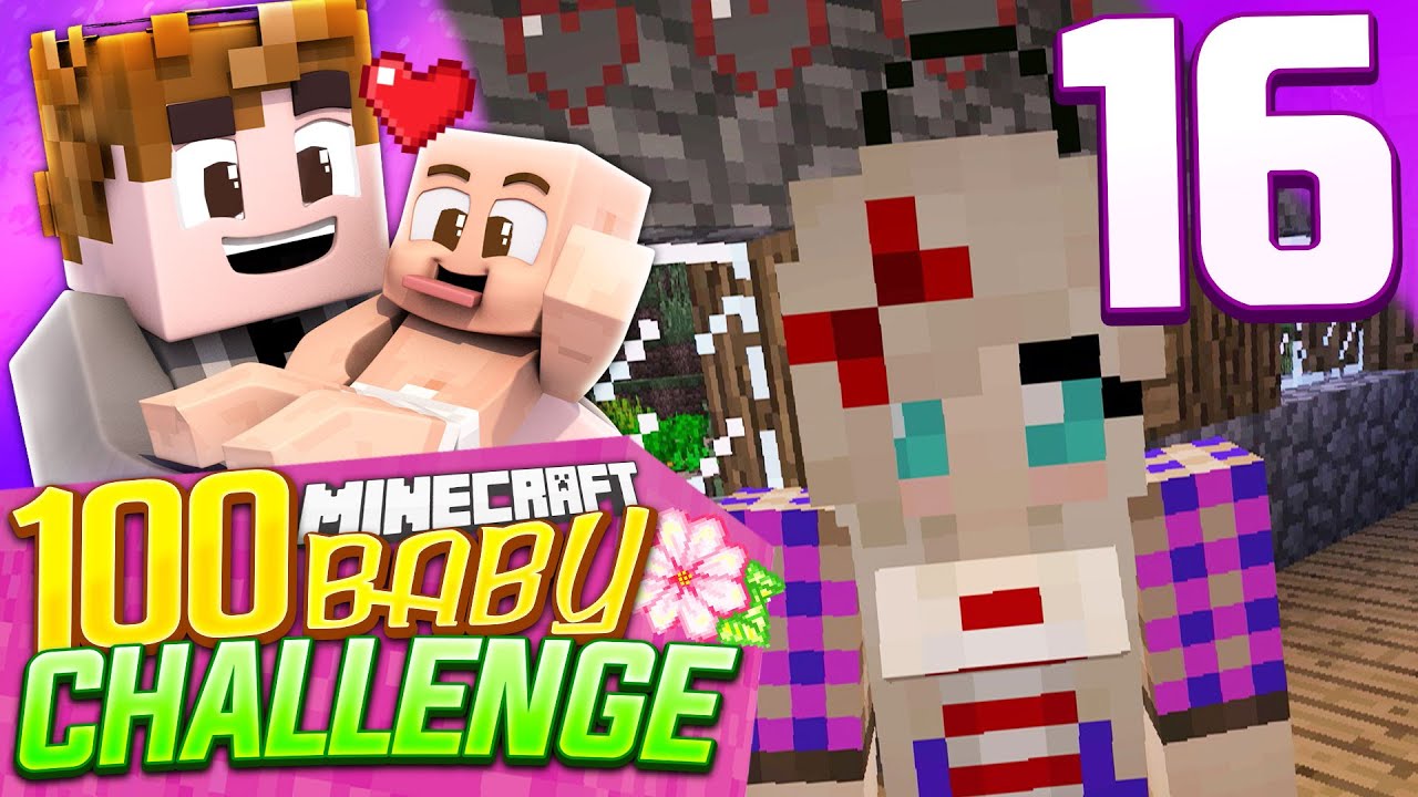 Minecraft: 100 Baby Challenge - Episode 16 - WORST VALENTINES DAY EVER (Minecraft Comes Alive)