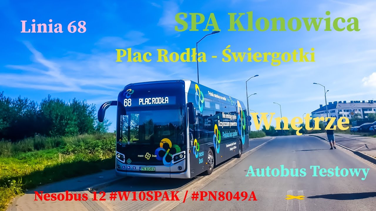 [WNĘTRZE] Linia 68 Szczecin Plac Rodła - Świergotki Nesobus 12 #W10SPAK / #PN8049A